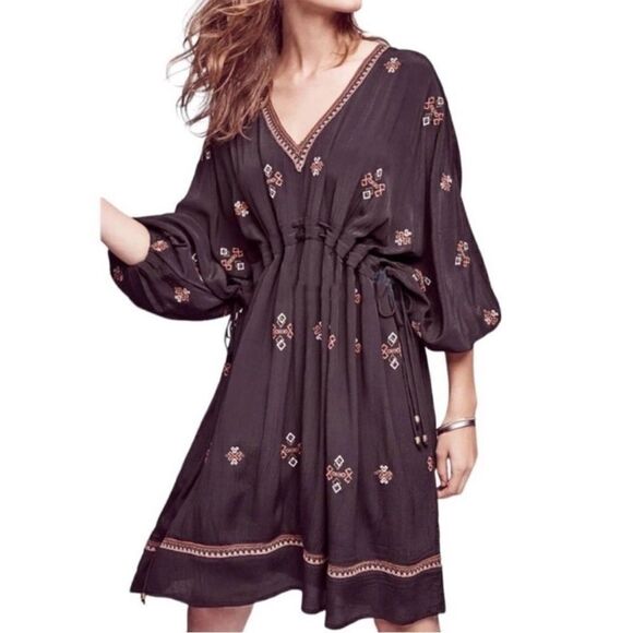 Anthropologie Twelfth street Cynthia Vincent kaftan dress boho sz‎ Small - Picture 2 of 10